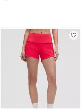 Lululemon Hi-Rise Speed Up Shorts Size 4 Lipstick Pink